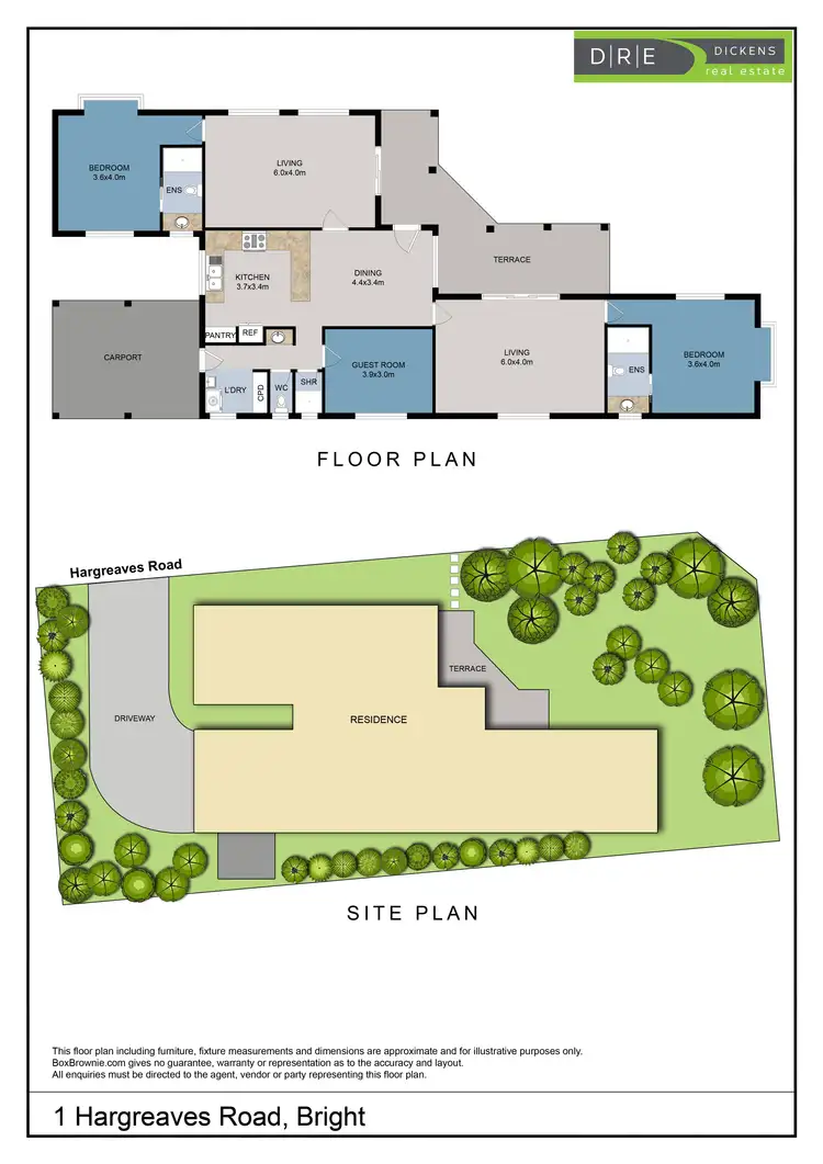 Floorplan of Homely house listing, 1 Hargreaves Road, Bright VIC 3741