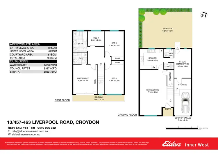 Floorplan of Homely townhouse listing, 13/457-463 Liverpool Road, Croydon NSW 2132
