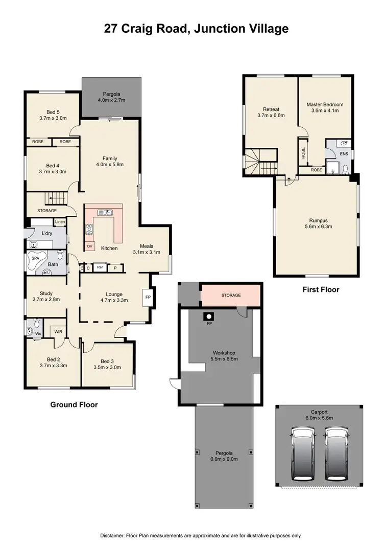 Floorplan of Homely house listing, 27 Craig Road, Junction Village VIC 3977