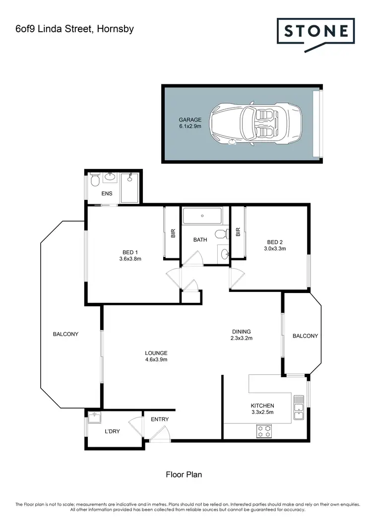 Floorplan of Homely apartment listing, 6/9-11 Linda Street, Hornsby NSW 2077