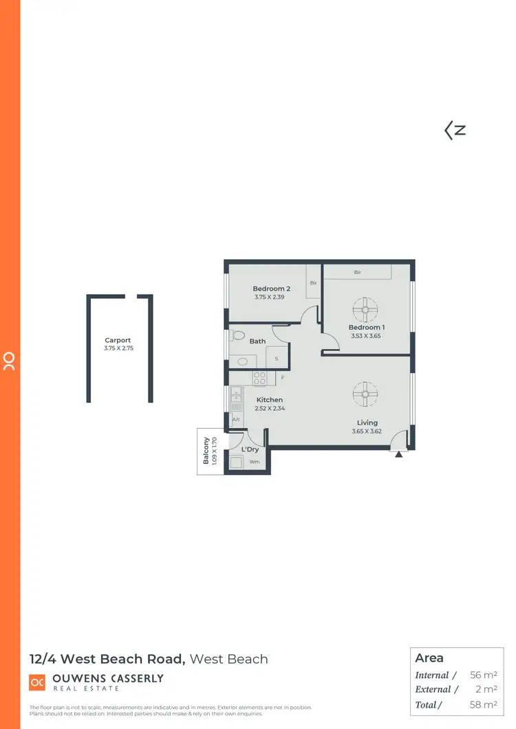 Floorplan of Homely unit listing, 12/4 West Beach Road, West Beach SA 5024