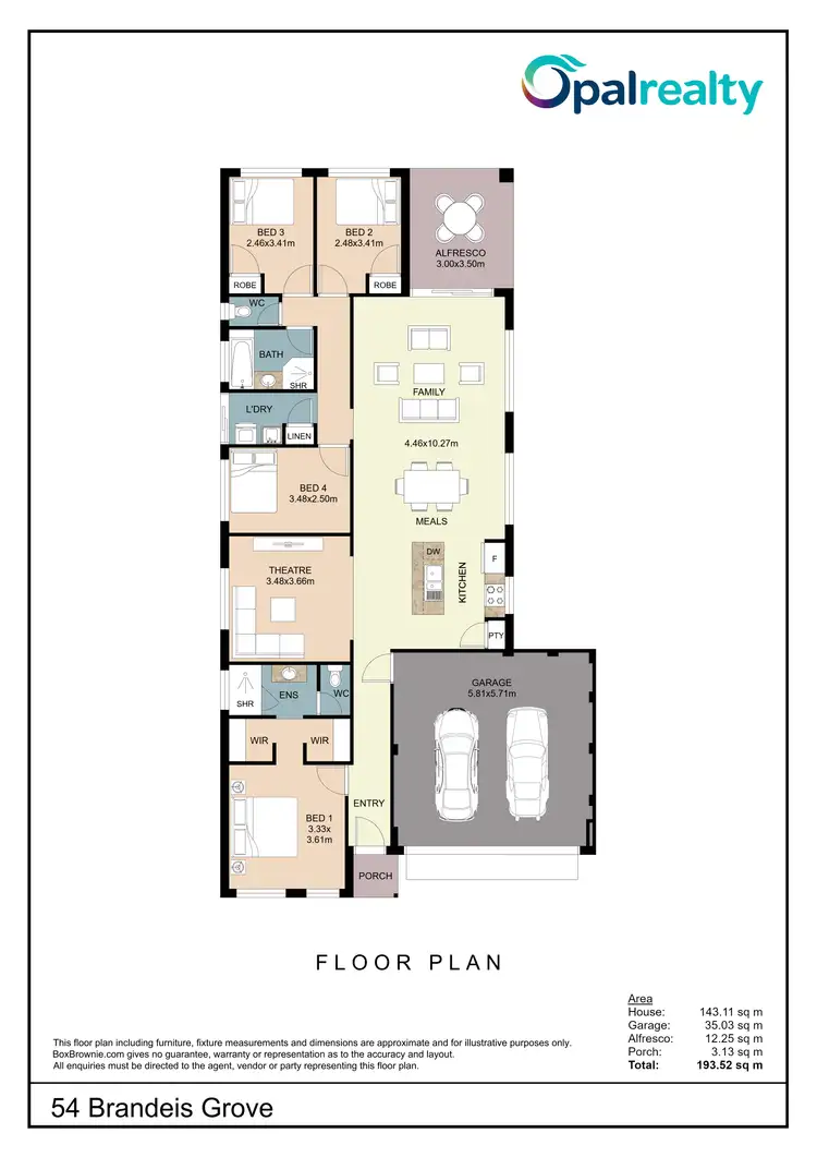 Floorplan of Homely house listing, 54 Brandeis Grove, Karnup WA 6176