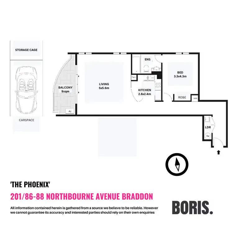Floorplan of Homely apartment listing, 201/86-88 Northbourne Avenue, Braddon ACT 2612