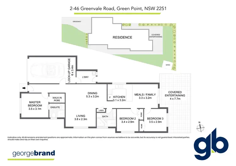 Floorplan of Homely semi-detached listing, 2/46 Greenvale Road, Green Point NSW 2251