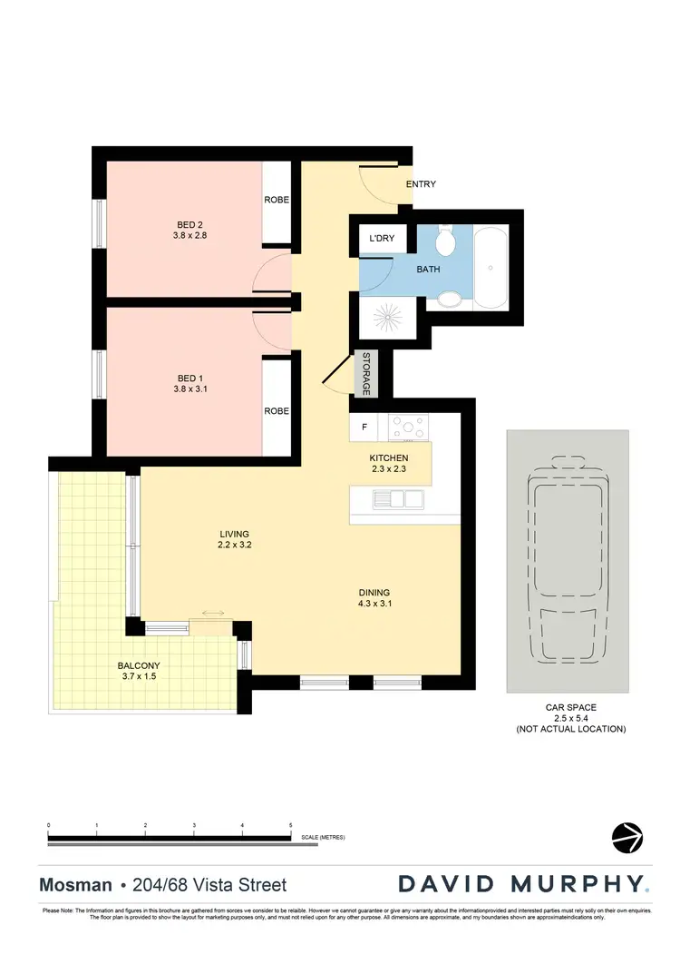 Floorplan of Homely apartment listing, 204/68 Vista Street, Mosman NSW 2088