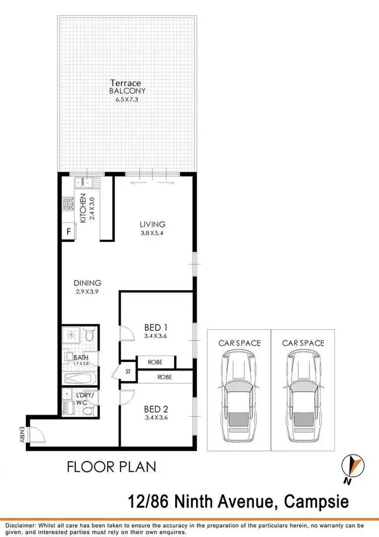 Floorplan of Homely apartment listing, 12/88 Ninth Avenue, Campsie NSW 2194