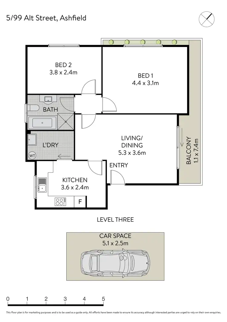 Floorplan of Homely apartment listing, 5/99 Alt Street, Ashfield NSW 2131