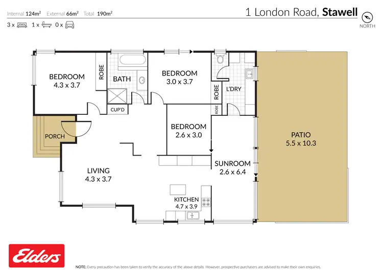Floorplan of Homely house listing, 1 London Road, Stawell VIC 3380