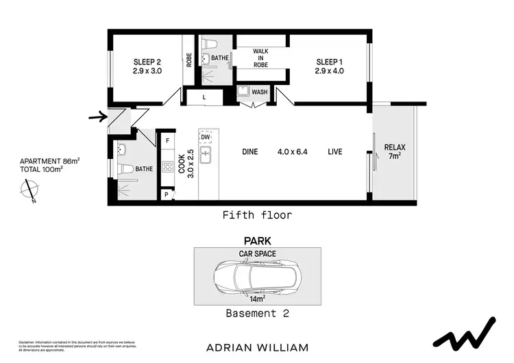 Floorplan of Homely apartment listing, B703/359 Illawarra Road, Marrickville NSW 2204