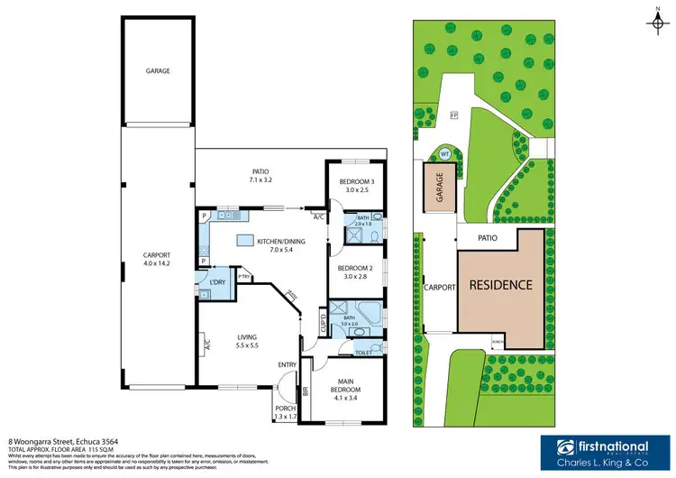Floorplan of Homely house listing, 8 Woongarra Street, Echuca VIC 3564