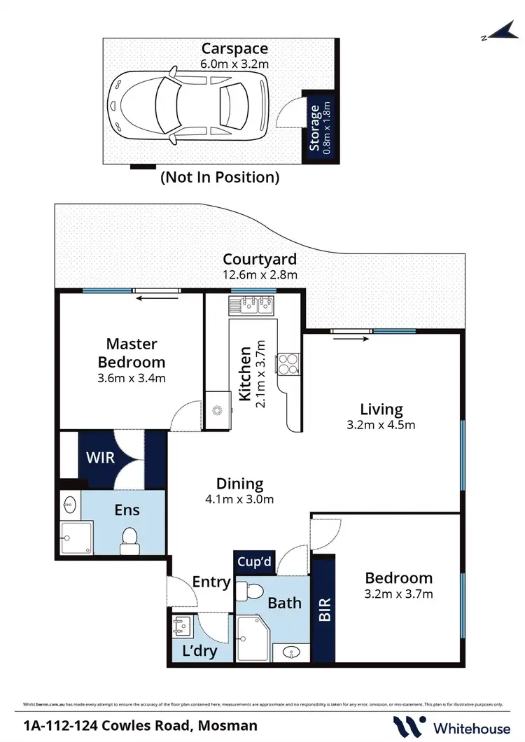 Floorplan of Homely apartment listing, 1/112-124 Cowles Road, Mosman NSW 2088