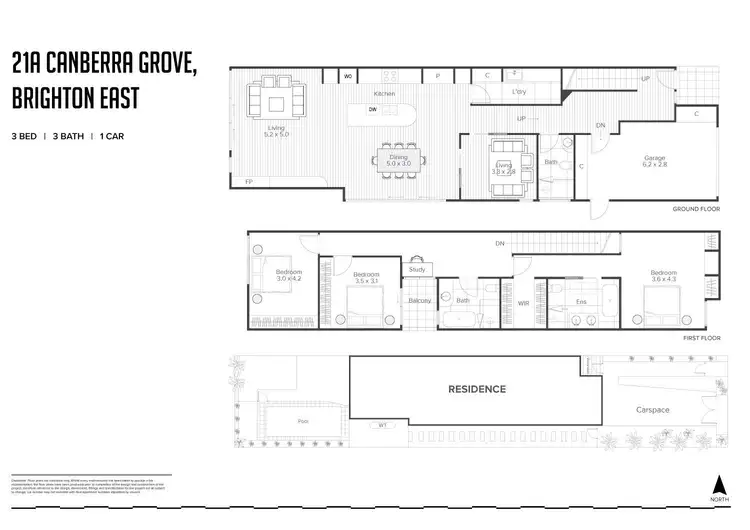 Floorplan of Homely house listing, 21A Canberra Grove, Brighton East VIC 3187
