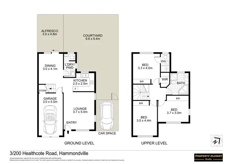 Floorplan of Homely townhouse listing, 3/200-202 Heathcote Road, Hammondville NSW 2170