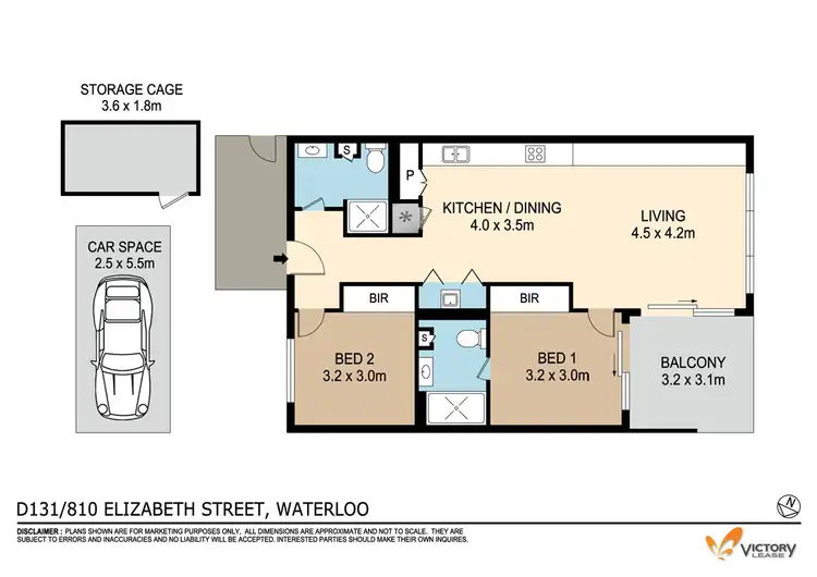 Floorplan of Homely apartment listing, D131/810 Elizabeth Street, Waterloo NSW 2017