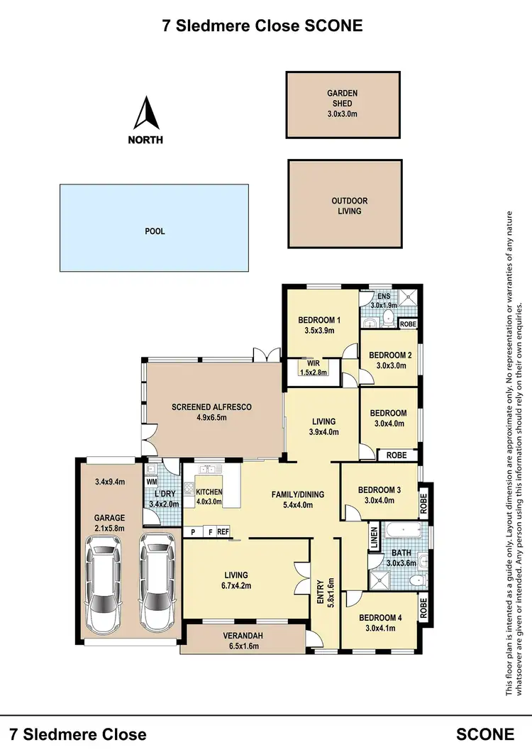 Floorplan of Homely house listing, 7 Sledmere Close, Scone NSW 2337