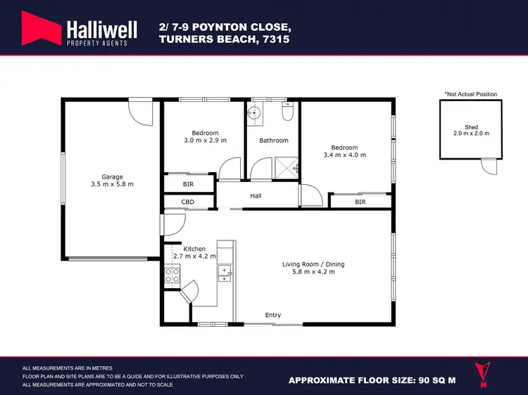 Floorplan of Homely unit listing, 2/7-9 Poynton Close, Turners Beach TAS 7315