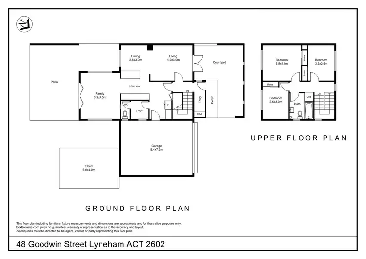 Floorplan of Homely semi-detached listing, 48 Goodwin Street, Lyneham ACT 2602