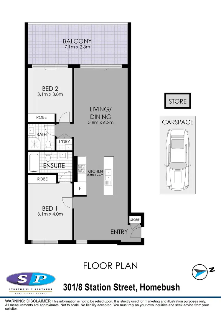 Floorplan of Homely apartment listing, 301/8 Station Street, Homebush NSW 2140