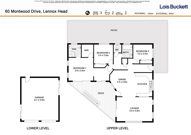 Floorplan of Homely house listing, 60 Montwood Drive, Lennox Head NSW 2478
