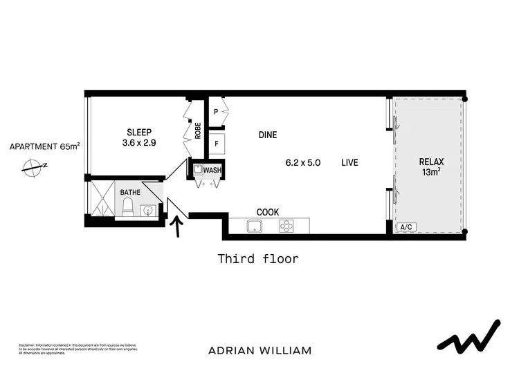 Floorplan of Homely apartment listing, 305/6-10 Rothschild Avenue, Rosebery NSW 2018