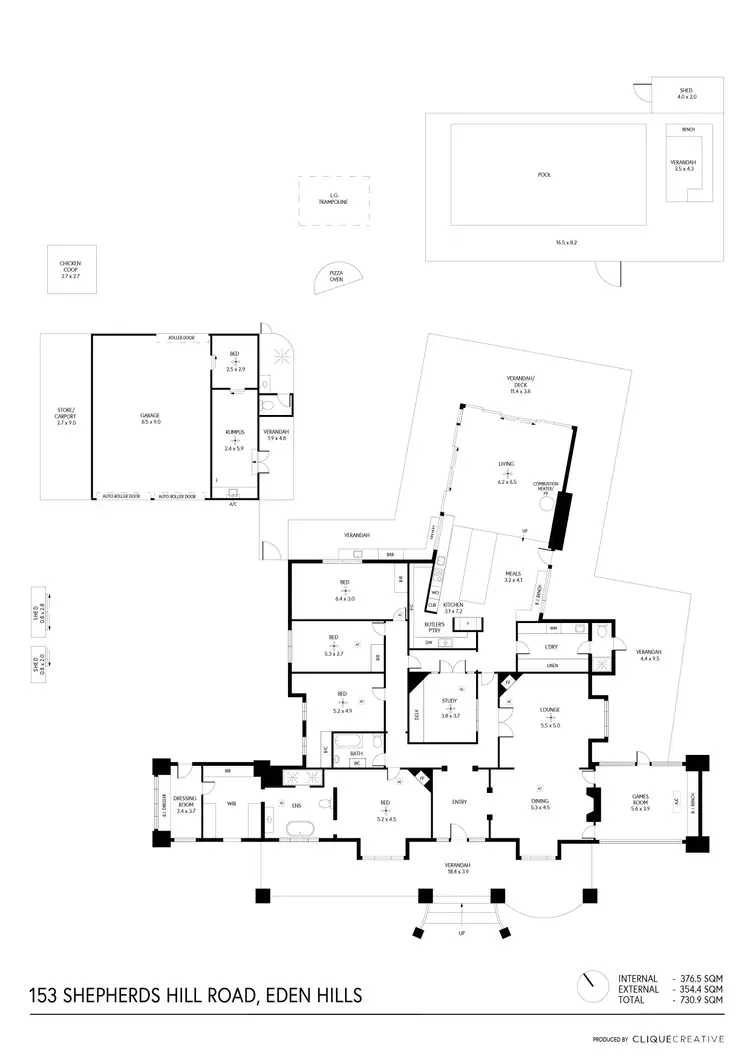 Floorplan of Homely house listing, 153 Shepherds Hill Road, Eden Hills SA 5050