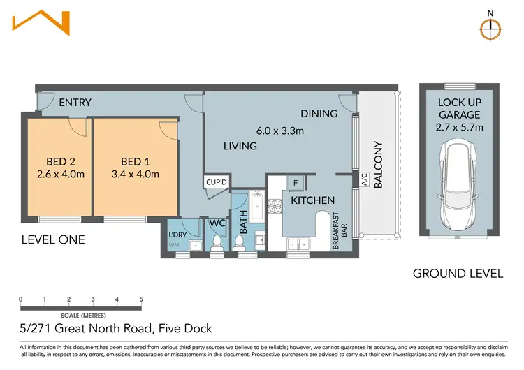 Floorplan of Homely apartment listing, 5/271 Great North Road, Five Dock NSW 2046