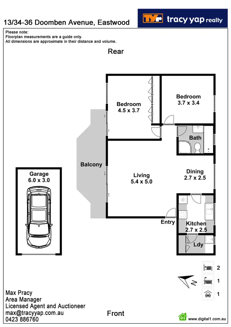 Floorplan of Homely apartment listing, 13/34-36 Doomben Avenue, Eastwood NSW 2122