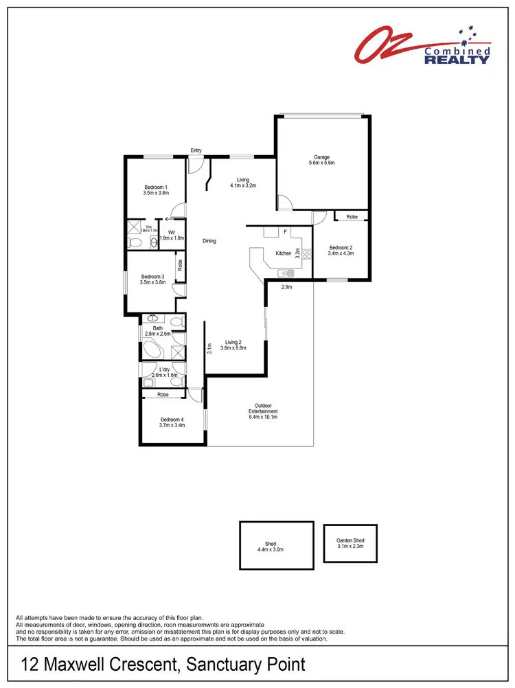 Floorplan of Homely house listing, 12 Maxwell Crescent, Sanctuary Point NSW 2540
