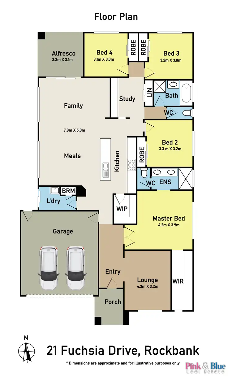 Floorplan of Homely house listing, 21 Fuchsia Drive, Rockbank VIC 3335