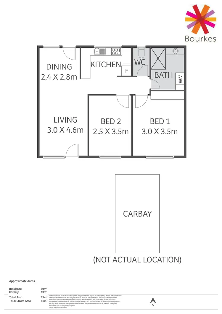 Floorplan of Homely unit listing, 3/4 Ryrie Avenue, Como WA 6152