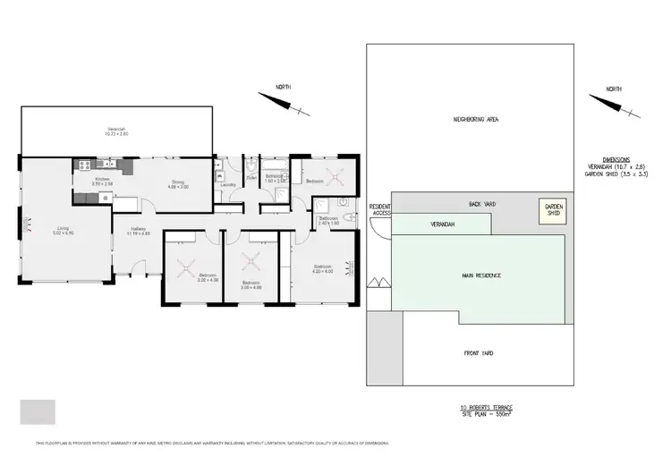 Floorplan of Homely house listing, 10 Roberts Terrace, Whyalla SA 5600
