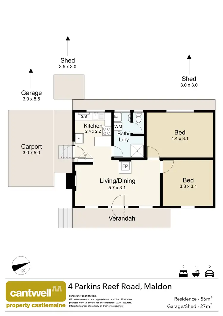 Floorplan of Homely house listing, 4 Parkins Reef Road, Maldon VIC 3463