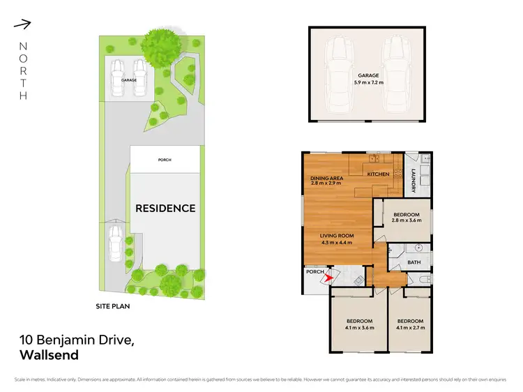 Floorplan of Homely house listing, 10 Benjamin Drive, Wallsend NSW 2287