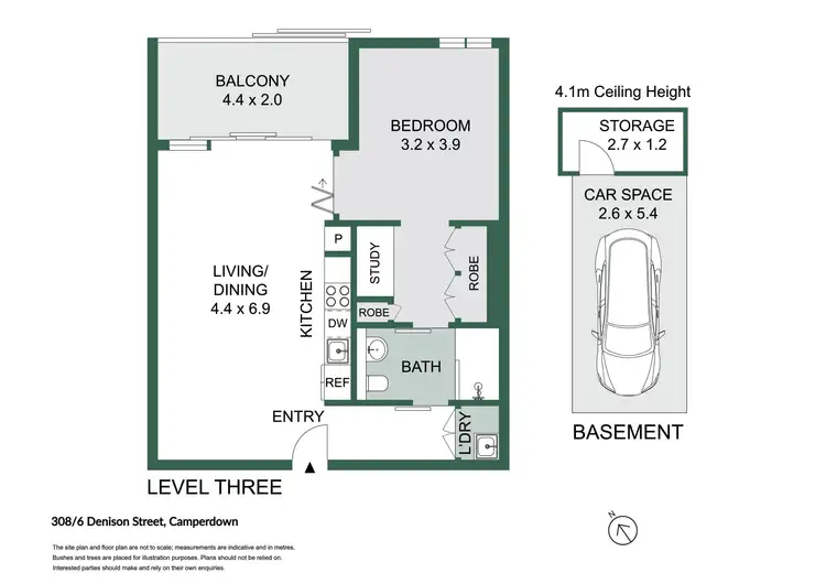 Floorplan of Homely apartment listing, 308/6 Denison Street, Camperdown NSW 2050