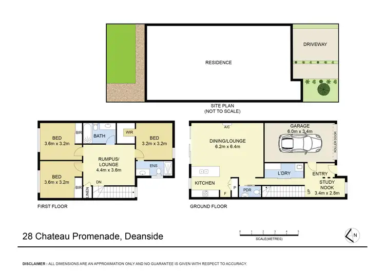 Floorplan of Homely townhouse listing, 28 Chateau Promenade, Deanside VIC 3336