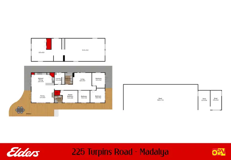 Floorplan of Homely rural property listing, 225-227 Turpins Road, Madalya VIC 3971