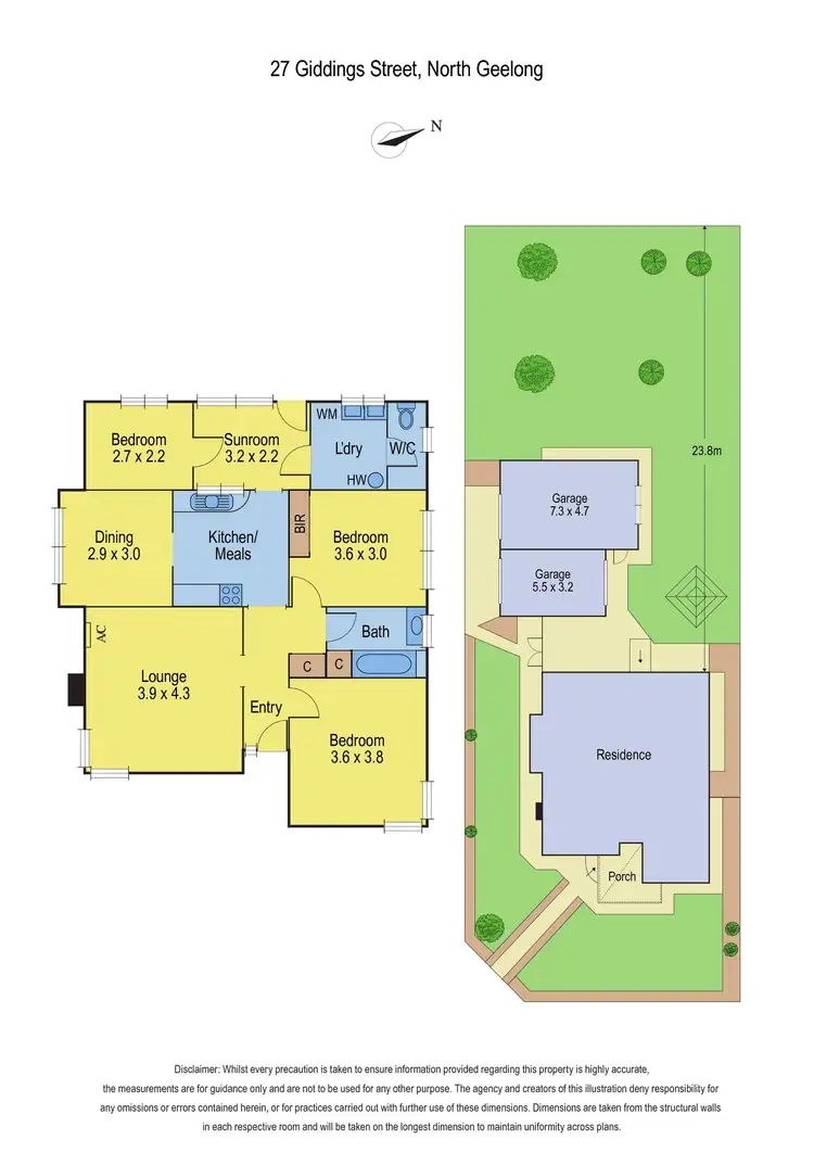 Floorplan of Homely house listing, 27 Giddings Street, North Geelong VIC 3215