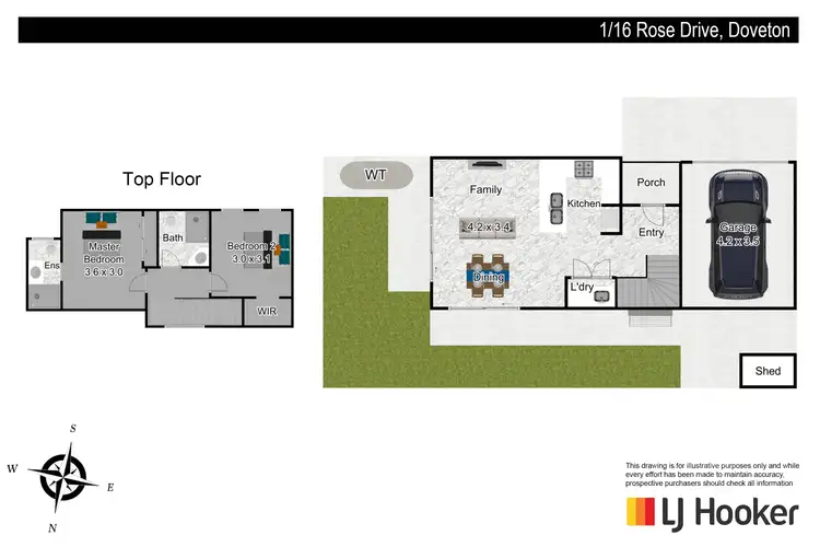 Floorplan of Homely townhouse listing, 3/16 Rose Drive, Doveton VIC 3177