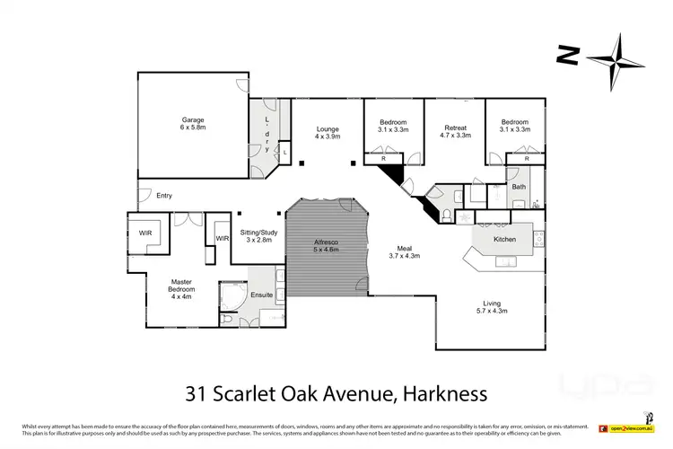 Floorplan of Homely house listing, 31 Scarlet Oak Avenue, Harkness VIC 3337