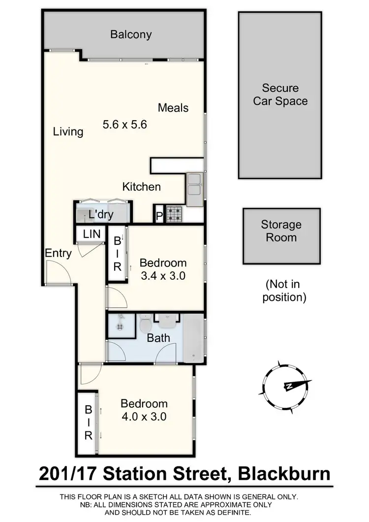 Floorplan of Homely apartment listing, 201/17 Station Street, Blackburn VIC 3130