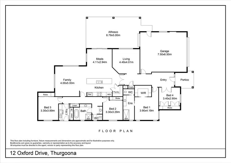 Floorplan of Homely house listing, 12 Oxford Drive, Thurgoona NSW 2640