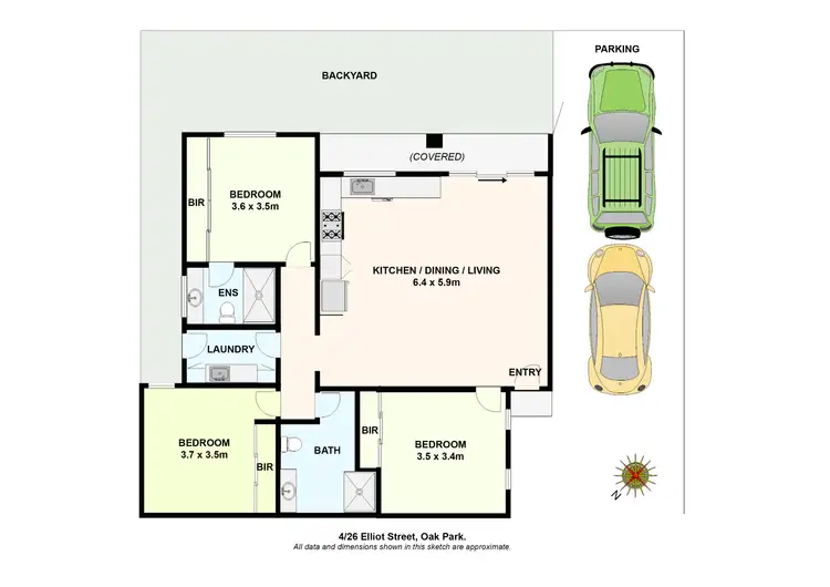 Floorplan of Homely unit listing, 4/26 Ethel Street, Oak Park VIC 3046
