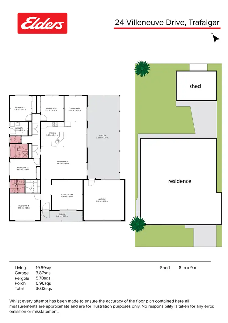 Floorplan of Homely house listing, 24 Villeneuve Drive, Trafalgar VIC 3824