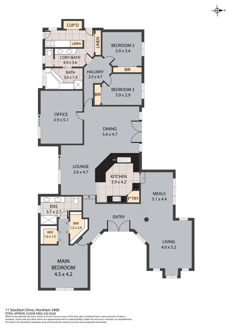 Floorplan of Homely house listing, 11 Stockton Drive, Horsham VIC 3400