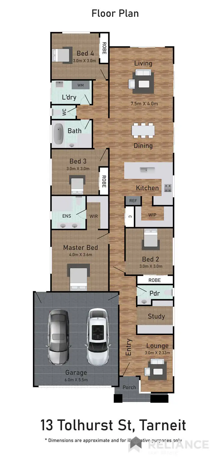Floorplan of Homely house listing, 13 Tolhurst Street, Tarneit VIC 3029