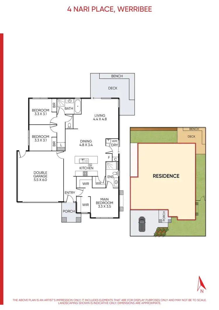 Floorplan of Homely house listing, 4 Nari Place, Werribee VIC 3030
