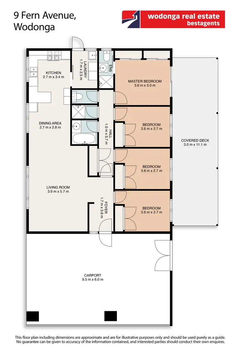 Floorplan of Homely house listing, 9 Fern Avenue, Wodonga VIC 3690