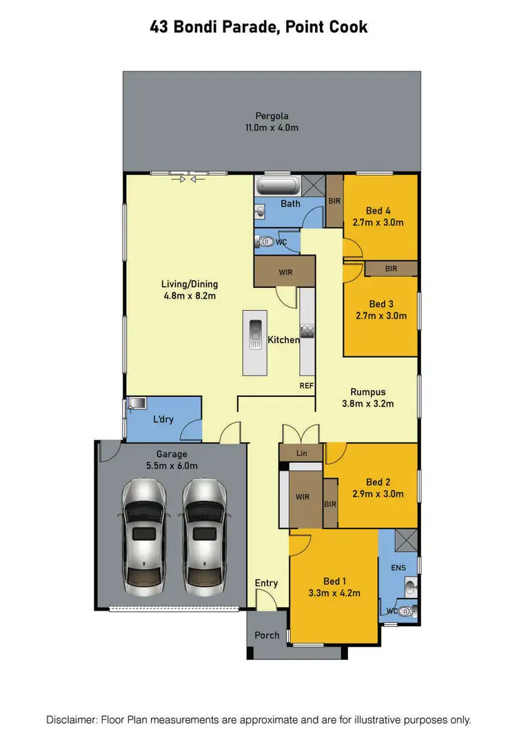 Floorplan of Homely house listing, 43 Bondi Parade, Point Cook VIC 3030