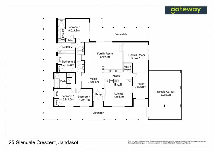 Floorplan of Homely rural property listing, 25 Glendale Crescent, Jandakot WA 6164