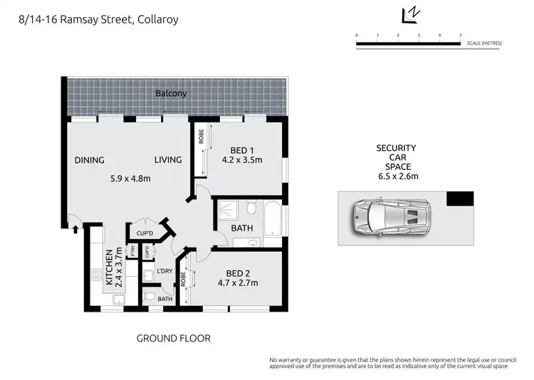 Floorplan of Homely apartment listing, 8/14-16 Ramsay Street, Collaroy NSW 2097